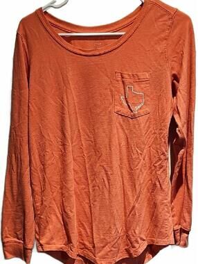 State of Mind Orange Relaxed Long Sleeve Tee